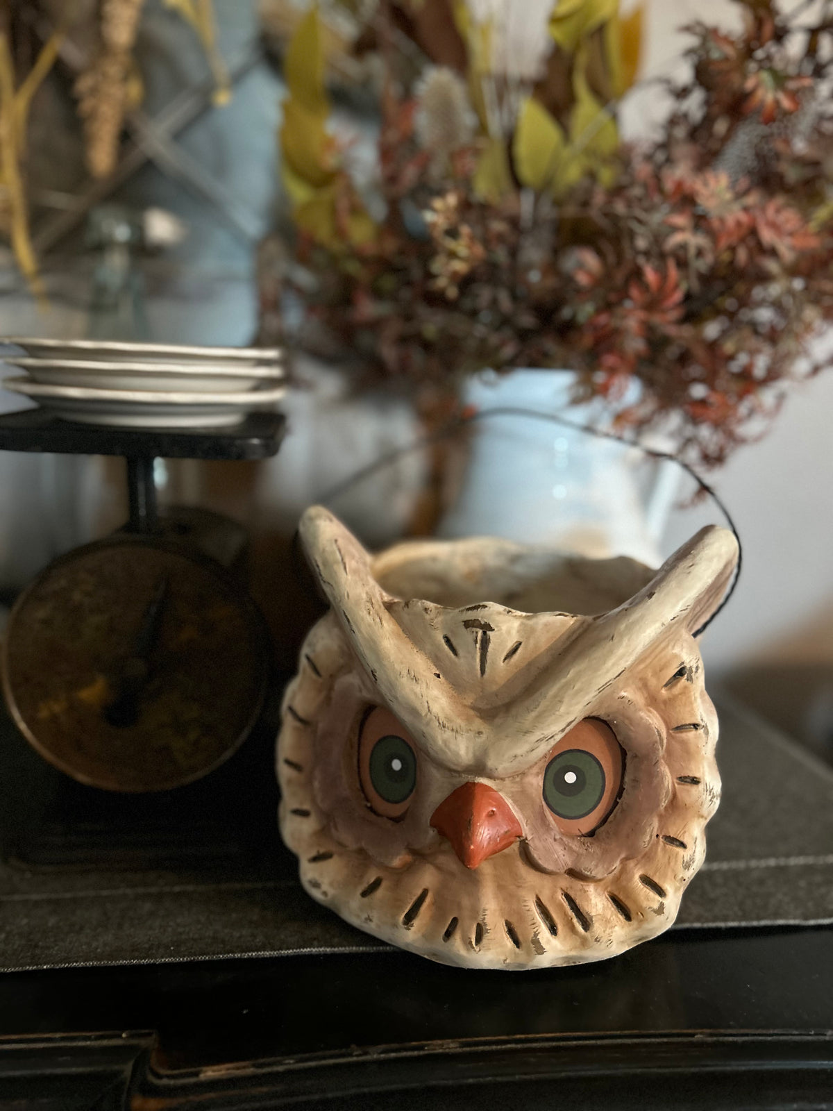 Owl Candy Container with Handle