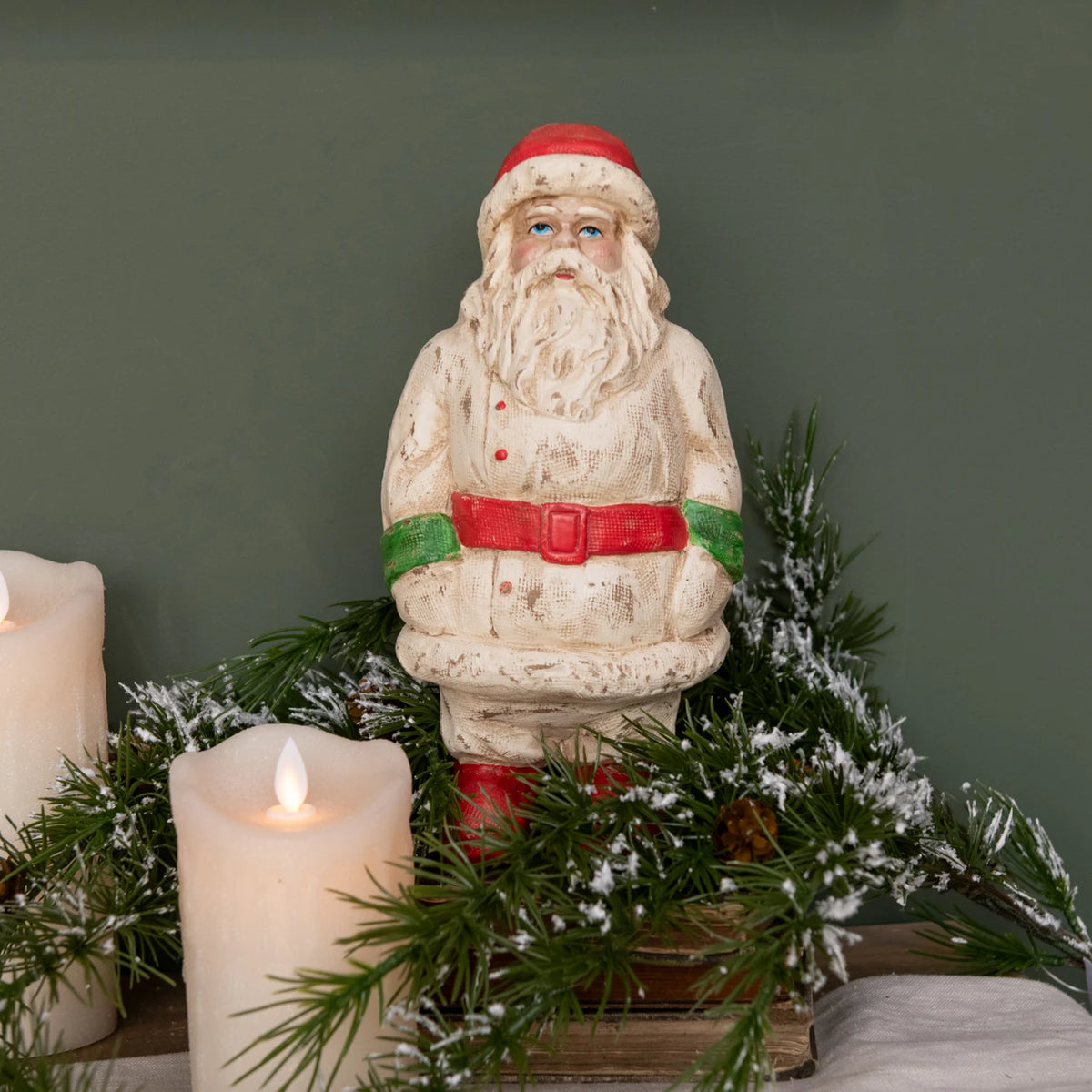 Primitive Standing Santa Figurine Doll~