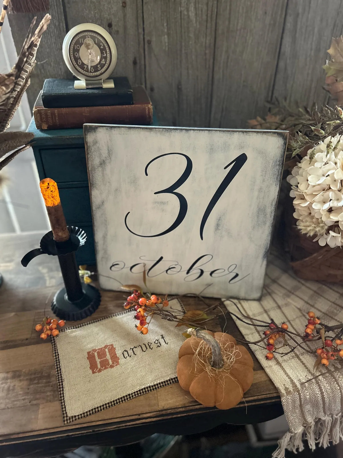Primitive Autumn Fall Harvest set of 5 Home Goods ~